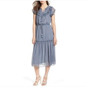 Misa Los Angeles Blue Midi Dress